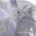 White Satin Lace Pure White Flower Girl Basket Wedding Ceremony Distributors for Wedding Supplies